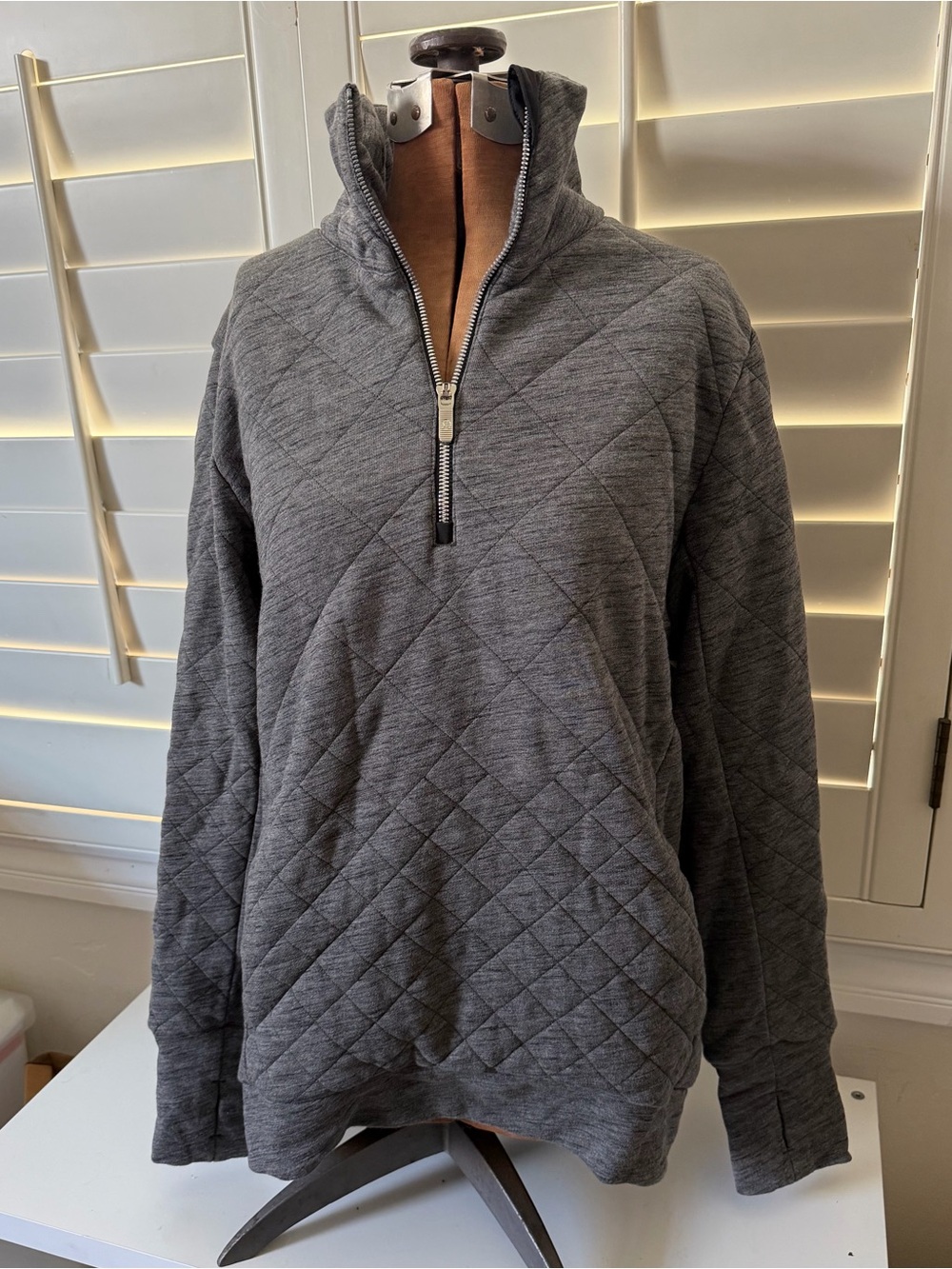 lululemon athletica Quilted Half-Zip Pullover - Gray